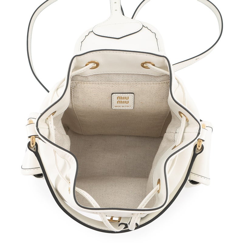 ミュウミュウ リュック バックパック ミディアム レザー 5BZ043 Miu Miu バッグ バックパック 白