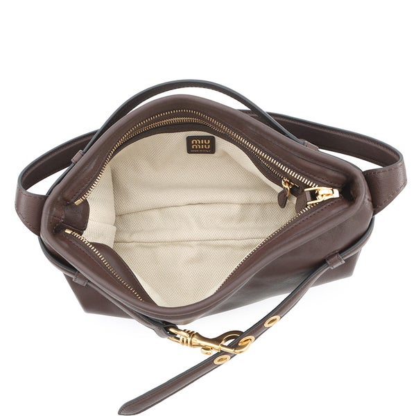 ミュウミュウ ショルダーバッグ アバンチュール ロゴ ナッパレザー 5BC182 MIUMIU ワンショルダー ハンドバッグ