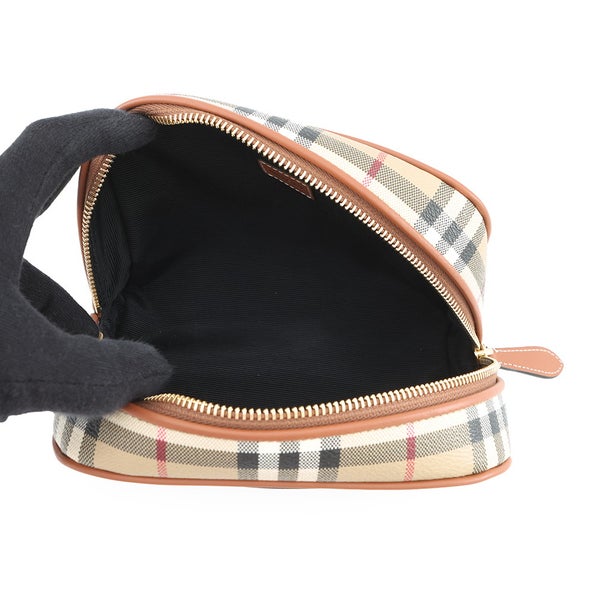 バーバリー ポーチ ノバチェック コスメティック ポーチ スモール PVC レザー 80944191 BURBERRY