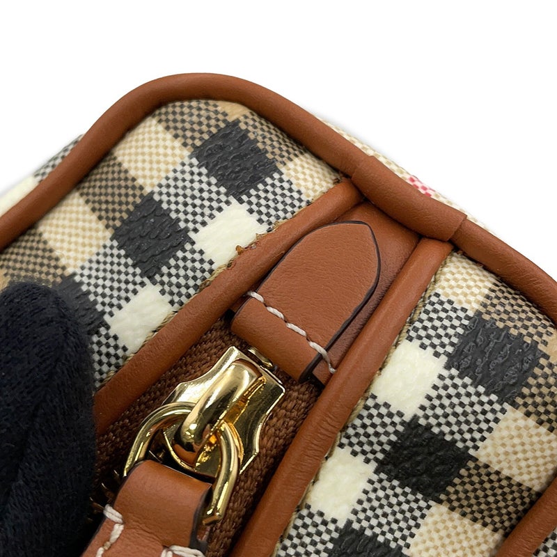 バーバリー ポーチ ノバチェック コスメティック ポーチ スモール PVC レザー 80944191 BURBERRY