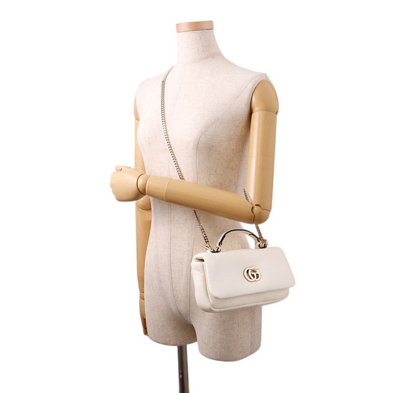 グッチ ハンドバッグ GGミラノ ミニトップハンドルバッグ レザー 806017 GUCCI 2way