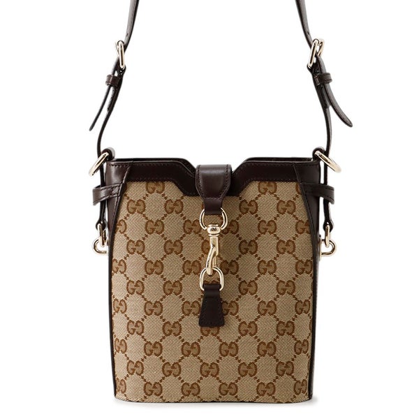 グッチ ショルダーバッグ ミニバケットバッグ GGキャンバス レザー 782919 GUCCI