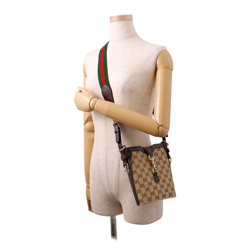 グッチ ショルダーバッグ ミニバケットバッグ GGキャンバス レザー 782919 GUCCI
