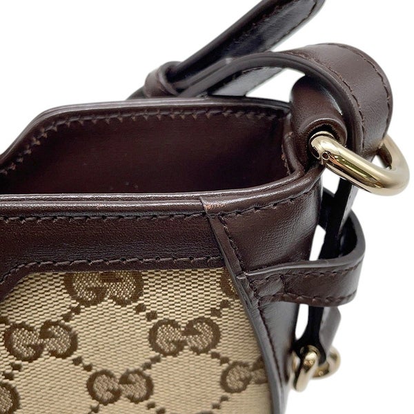 グッチ ショルダーバッグ ミニバケットバッグ GGキャンバス レザー 782919 GUCCI