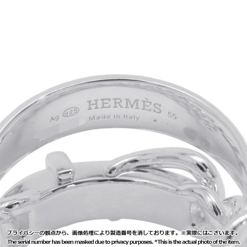 エルメス リング ブックルセリエ アンフレクシブル SV925シルバー リングサイズ55 HERMES 指輪 ジュエリー