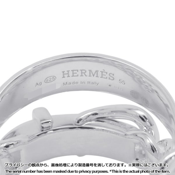 エルメス リング ブックルセリエ アンフレクシブル SV925シルバー リングサイズ55 HERMES 指輪 ジュエリー