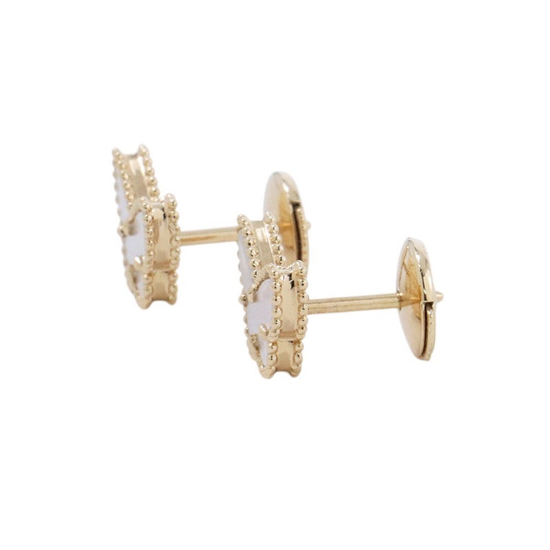 ヴァンクリーフ&アーペル ピアス スウィート パピヨン ピアス マザーオブパール K18YGイエローゴールド VCARN5JM00