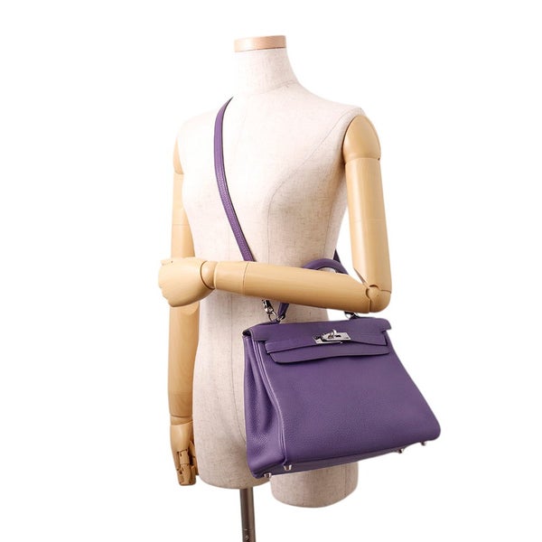 エルメス ハンドバッグ ケリー28 内縫い アイリス/シルバー金具 トゴ Y刻印 ２wayショルダー