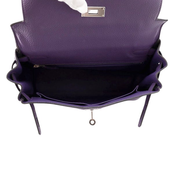 エルメス ハンドバッグ ケリー28 内縫い アイリス/シルバー金具 トゴ Y刻印 ２wayショルダー