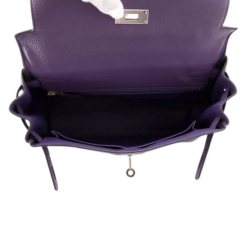 エルメス ハンドバッグ ケリー28 内縫い アイリス/シルバー金具 トゴ Y刻印 ２wayショルダー