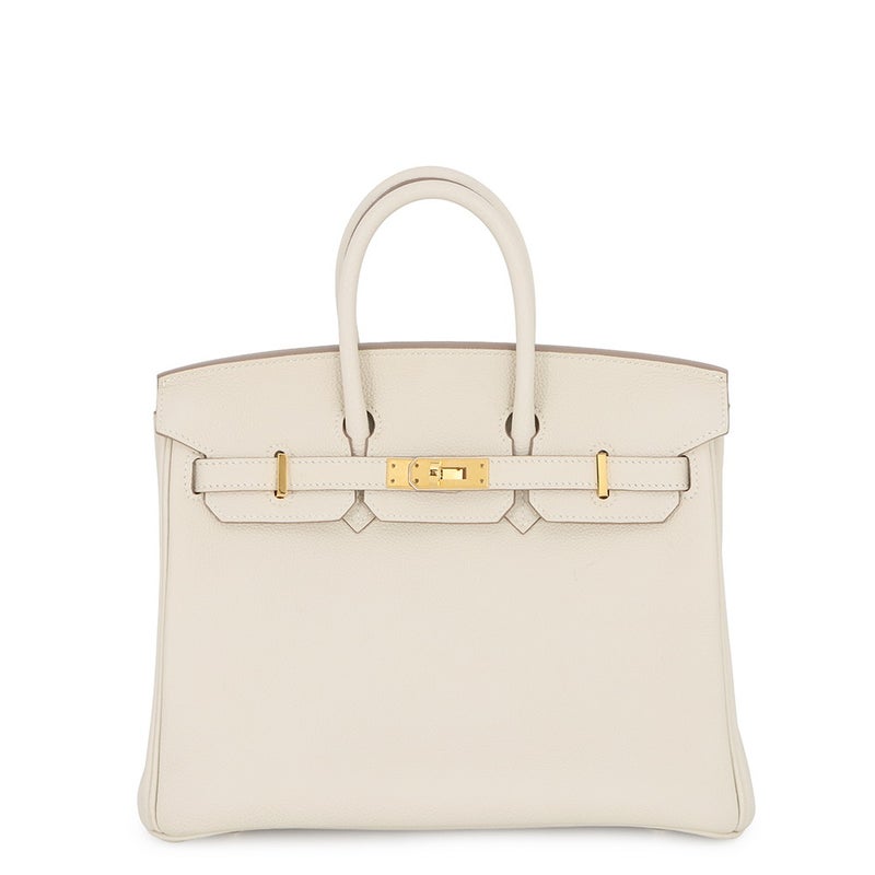 エルメス バーキン25 クレ/ゴールド金具 トゴ C刻印 HERMES Birkin ハンドバッグ