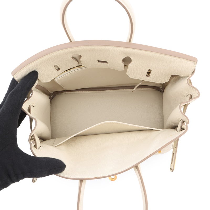 エルメス バーキン25 クレ/ゴールド金具 トゴ C刻印 HERMES Birkin ハンドバッグ