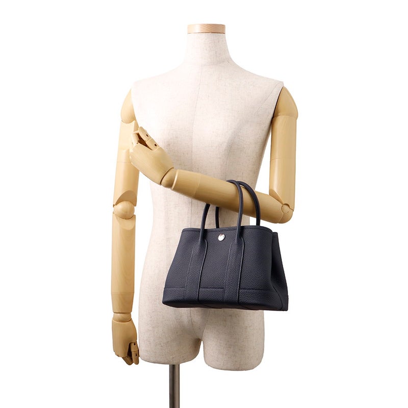 エルメス トートバッグ ネオ・ガーデン 23 ガーデンパーティ ブルーニュイ/シルバー金具 トゴ K刻印