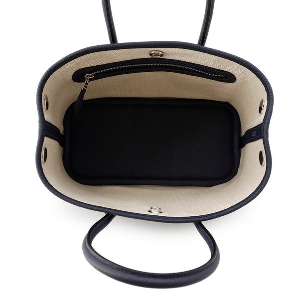 エルメス トートバッグ ネオ・ガーデン 23 ガーデンパーティ ブルーニュイ/シルバー金具 トゴ K刻印