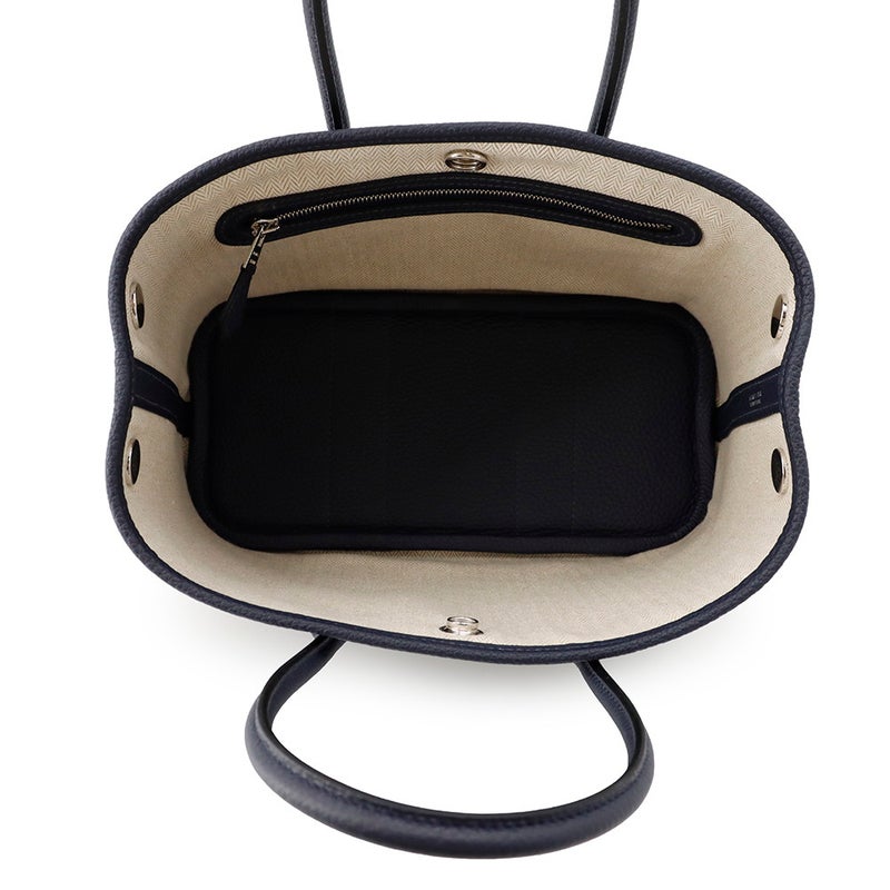 エルメス トートバッグ ネオ・ガーデン 23 ガーデンパーティ ブルーニュイ/シルバー金具 トゴ K刻印