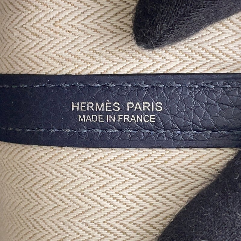 エルメス トートバッグ ネオ・ガーデン 23 ガーデンパーティ ブルーニュイ/シルバー金具 トゴ K刻印