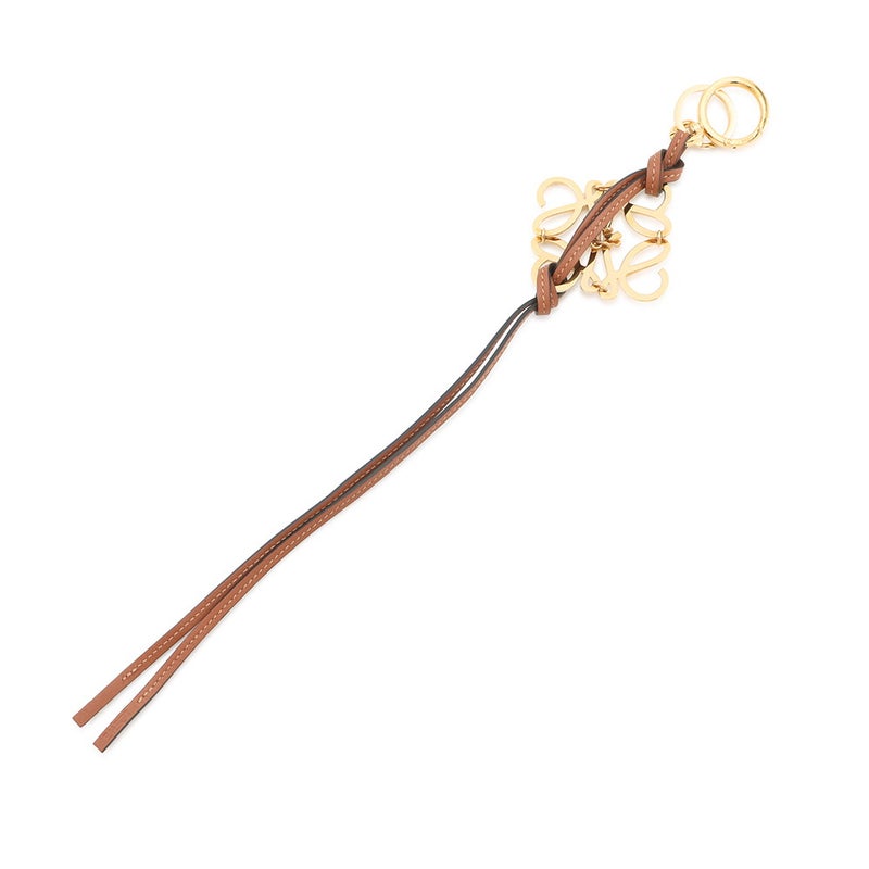 ロエベ バッグチャーム アナグラム カーフレザー C821232X01 LOEWE ブラウン