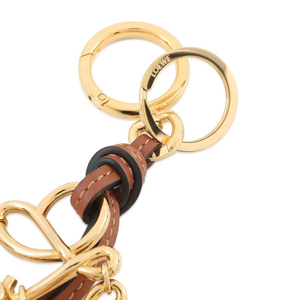 ロエベ バッグチャーム アナグラム カーフレザー C821232X01 LOEWE ブラウン