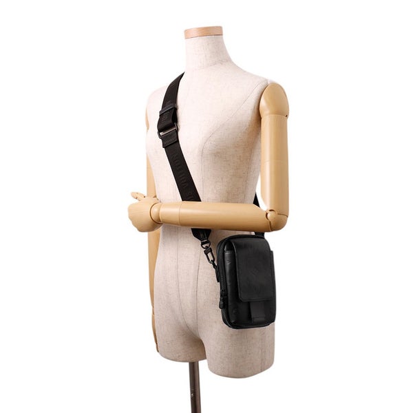 ルイヴィトン ショルダーバッグ モノグラム・シャドウ ダブル・フォンポーチ M81313 LOUIS VUITTON ヴィトン バッグ 黒 ブラック