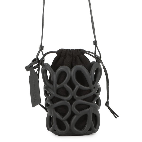 ロエべ ショルダーバッグ インフレーテッド ポケット アナグラム カットアウト ラバー/レザー C630G26X01 LOEWE 黒