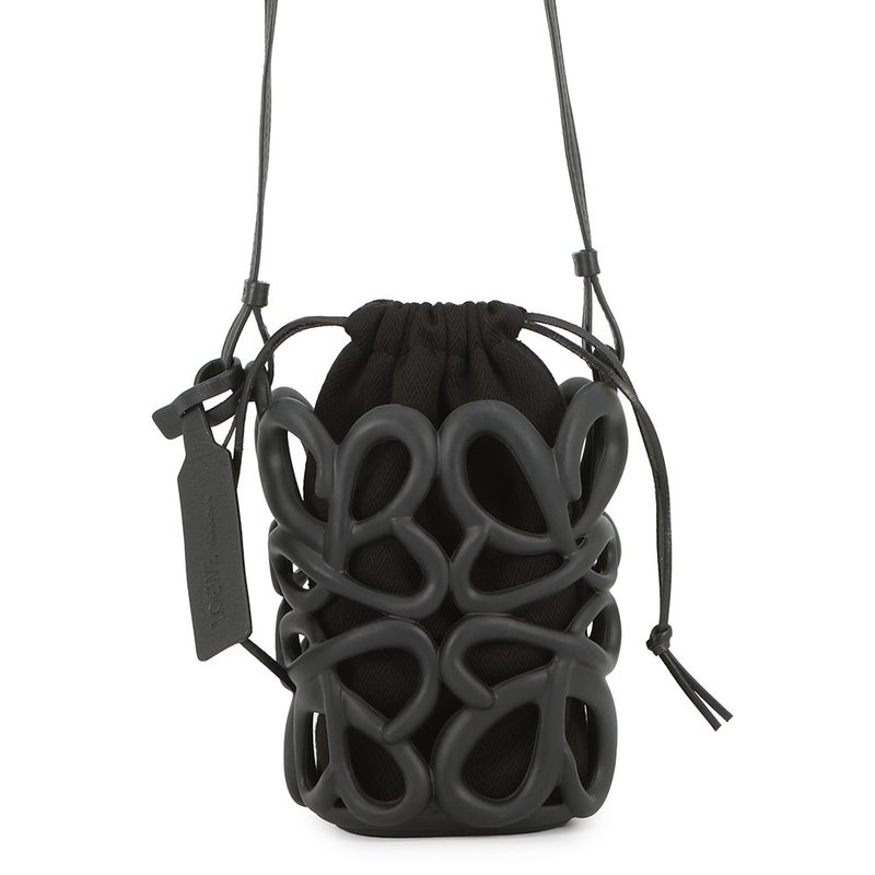 ロエべ ショルダーバッグ インフレーテッド ポケット アナグラム カットアウト ラバー/レザー C630G26X01 LOEWE 黒