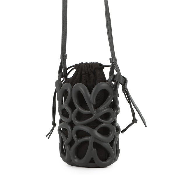 ロエべ ショルダーバッグ インフレーテッド ポケット アナグラム カットアウト ラバー/レザー C630G26X01 LOEWE 黒