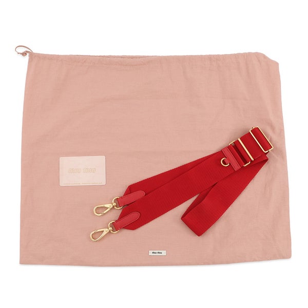 ミュウミュウ トートバッグ  ロゴ チェック 千鳥格子 テリークロス パイル 5BG236 Miu Miu 2ｗay アウトレット品