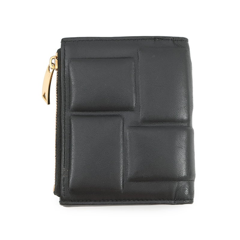 ボッテガヴェネタ 二つ折り財布 パデット ラムスキン BOTTEGA VENETA 黒