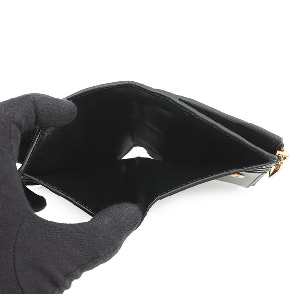 ボッテガヴェネタ 二つ折り財布 パデット ラムスキン BOTTEGA VENETA 黒