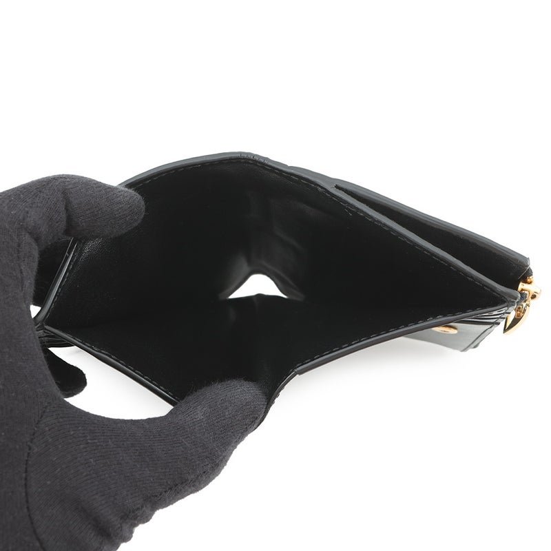 ボッテガヴェネタ 二つ折り財布 パデット ラムスキン BOTTEGA VENETA 黒