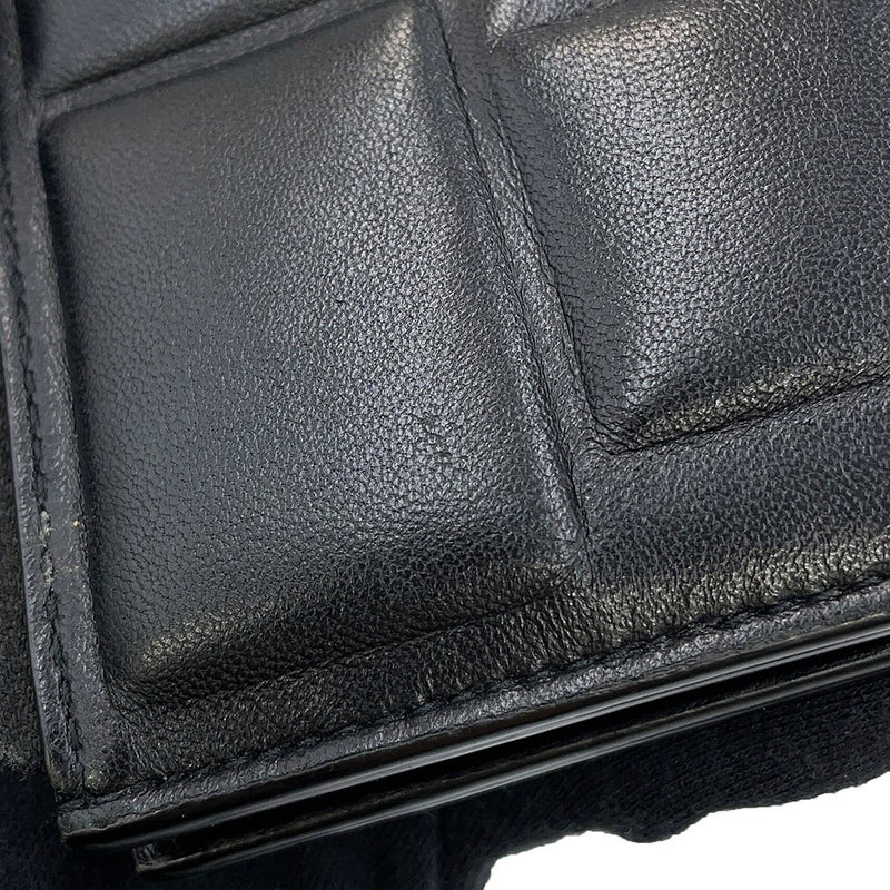 ボッテガヴェネタ 二つ折り財布 パデット ラムスキン BOTTEGA VENETA 黒