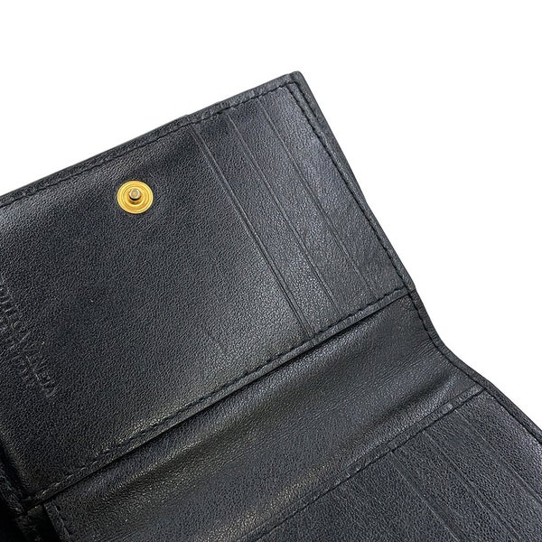 ボッテガヴェネタ 二つ折り財布 パデット ラムスキン BOTTEGA VENETA 黒