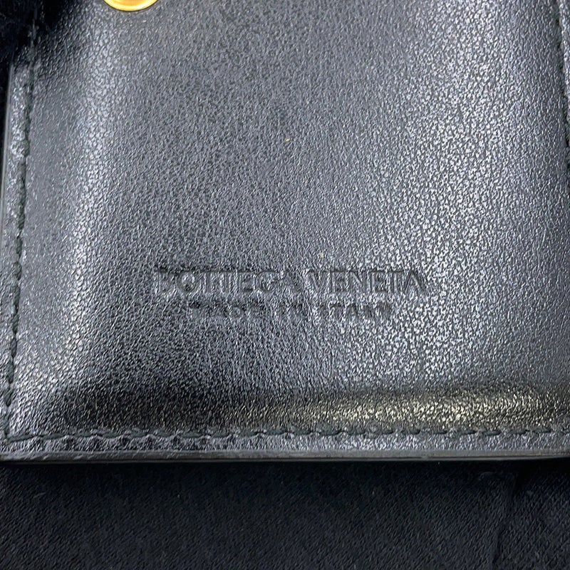 ボッテガヴェネタ 二つ折り財布 パデット ラムスキン BOTTEGA VENETA 黒