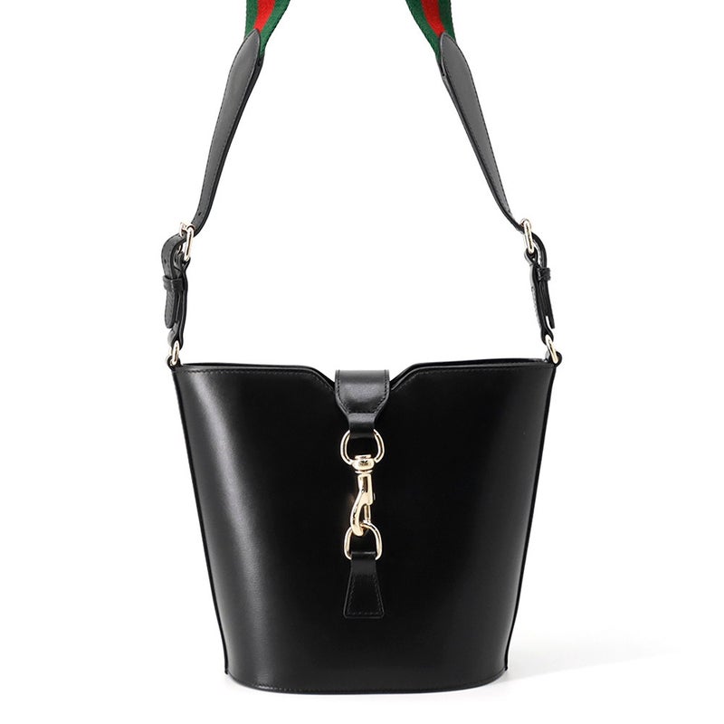 グッチ ショルダーバッグ バケットバッグ キャンバス レザー 782908 GUCCI 黒