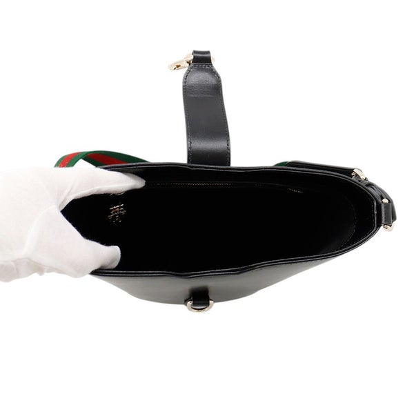 グッチ ショルダーバッグ バケットバッグ キャンバス レザー 782908 GUCCI 黒