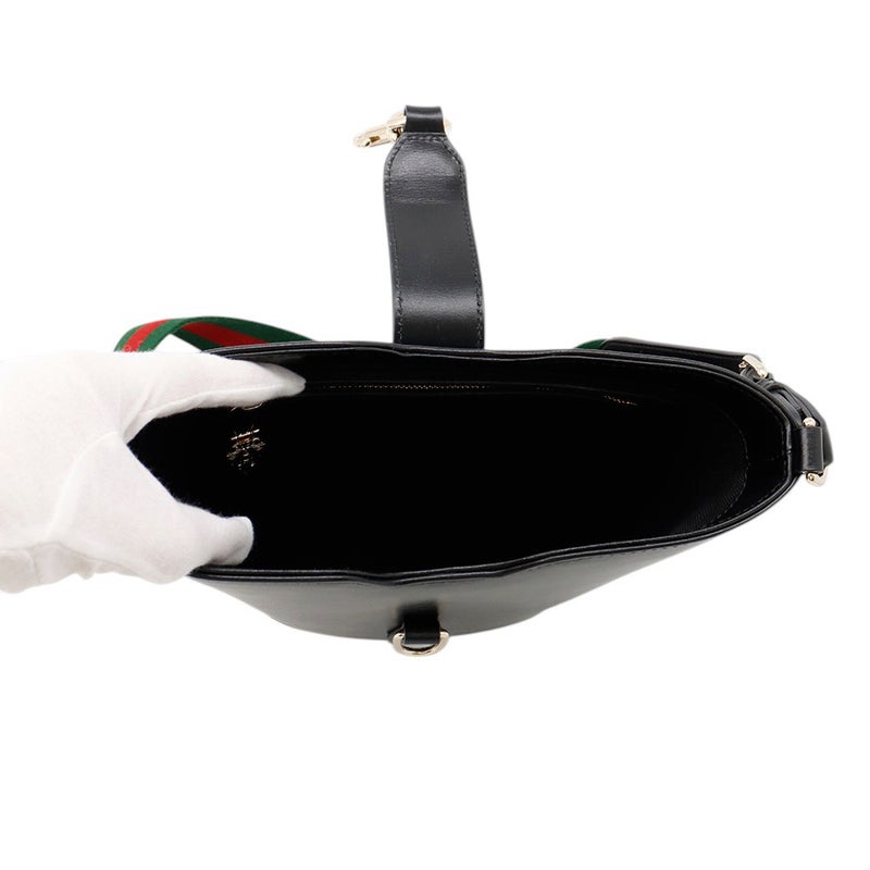 グッチ ショルダーバッグ バケットバッグ キャンバス レザー 782908 GUCCI 黒