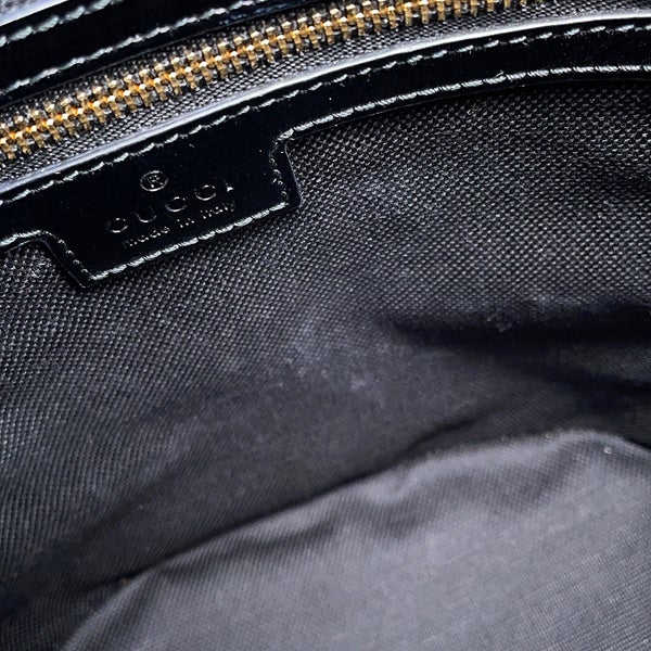 グッチ ショルダーバッグ バケットバッグ キャンバス レザー 782908 GUCCI 黒