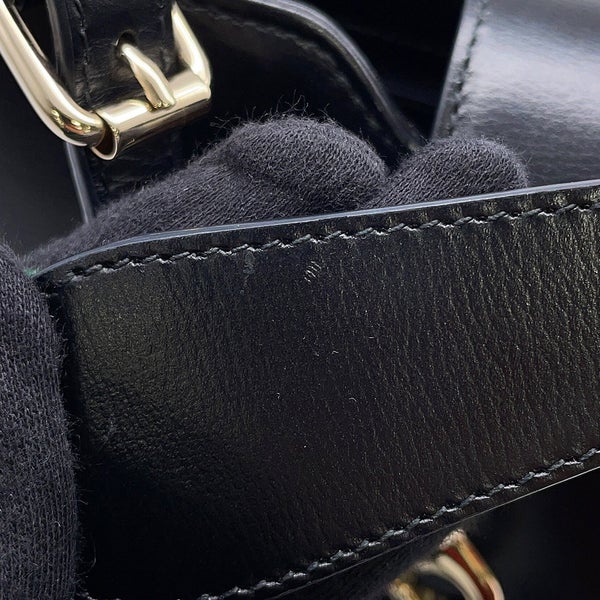 グッチ ショルダーバッグ バケットバッグ キャンバス レザー 782908 GUCCI 黒