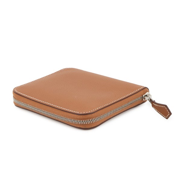 エルメス コインケース アザップコンパクト シルクイン ゴールド/シルバー金具 エバーカラー W刻印 財布