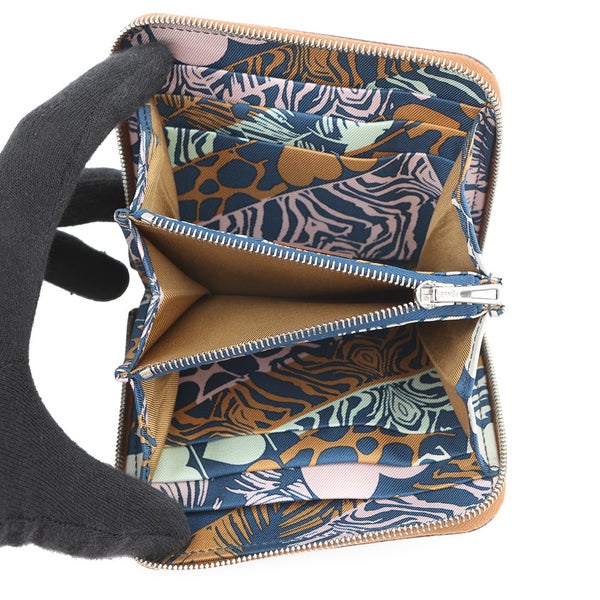 エルメス コインケース アザップコンパクト シルクイン ゴールド/シルバー金具 エバーカラー W刻印 財布