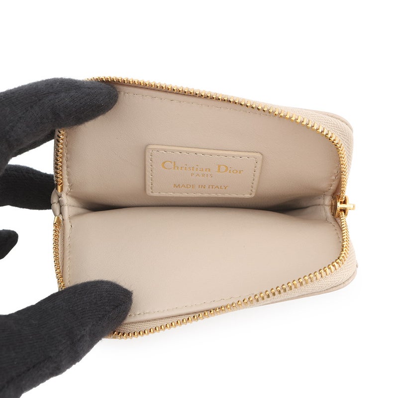 クリスチャン・ディオール コインケース カナージュ Caro Lavender ウォレット カーフレザー S5177UWHC 財布