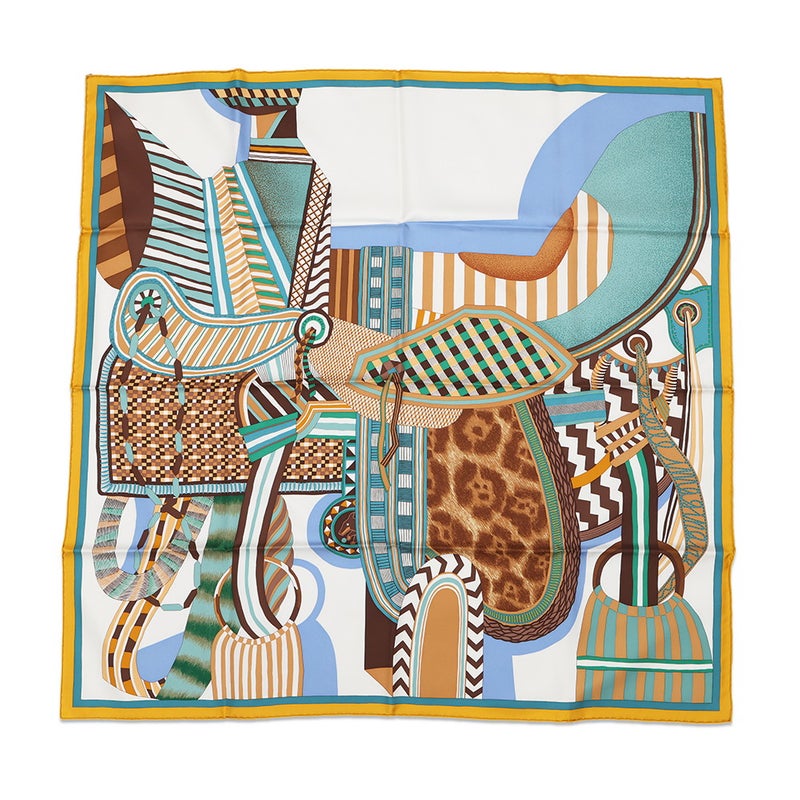 エルメス スカーフ カレ90 空想の鞍 LA SELLE IMAGINAIRE HERMES シルク 2022年春夏