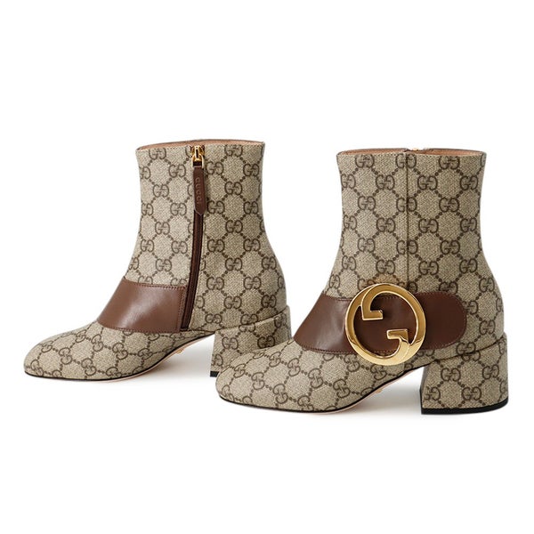 グッチ ブーツ ブロンディ アンクルブーツ GGスプリーム/レザー レディースサイズ35 701706 GUCCI 靴