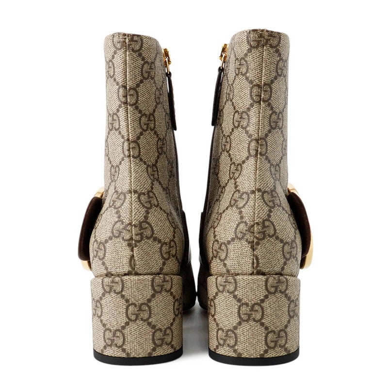 グッチ ブーツ ブロンディ アンクルブーツ GGスプリーム/レザー レディースサイズ35 701706 GUCCI 靴