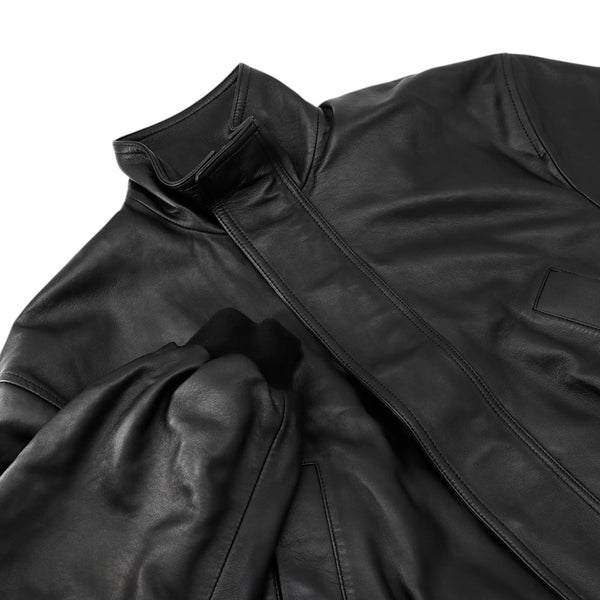 バレンシアガ ジャケット レザー レディースサイズXS 851025 TSS02 1000 BALENCIAGA アウター ブルゾン 黒
