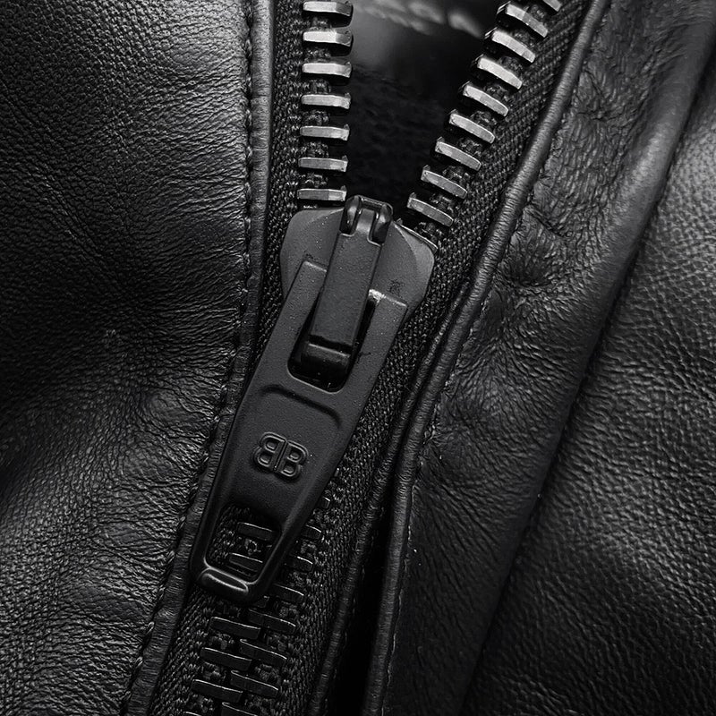 バレンシアガ ジャケット レザー レディースサイズXS 851025 TSS02 1000 BALENCIAGA アウター ブルゾン 黒