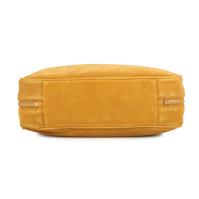 ミュウミュウ ハンドバッグ ボー バッグ スエード 5BB117 MIUMIU マスタード