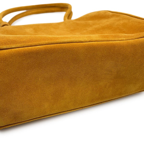 ミュウミュウ ハンドバッグ ボー バッグ スエード 5BB117 MIUMIU マスタード