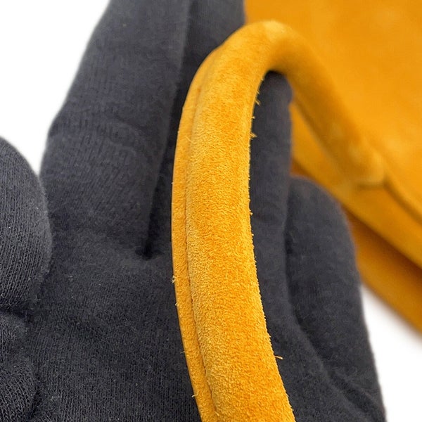 ミュウミュウ ハンドバッグ ボー バッグ スエード 5BB117 MIUMIU マスタード