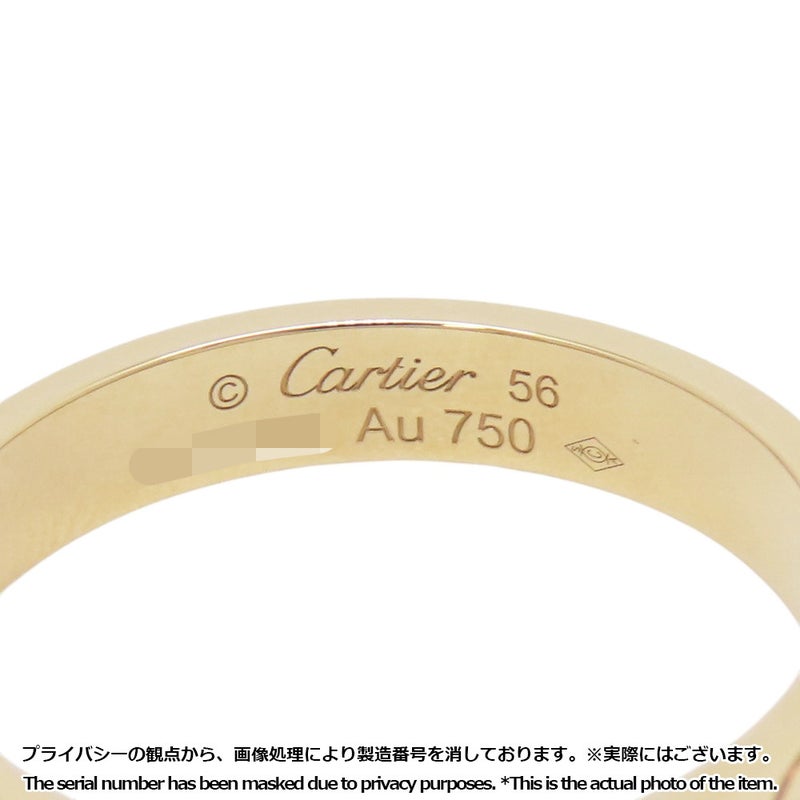 カルティエ リング ミニ ラブリング K18YGイエローゴールド スモールモデル SM リングサイズ56 B4085000 Cartier
